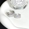 Full Diamond Ring Light Luxury Index Finger Ring Personalized Petal Ring Niche Design Index Finger Ring Female