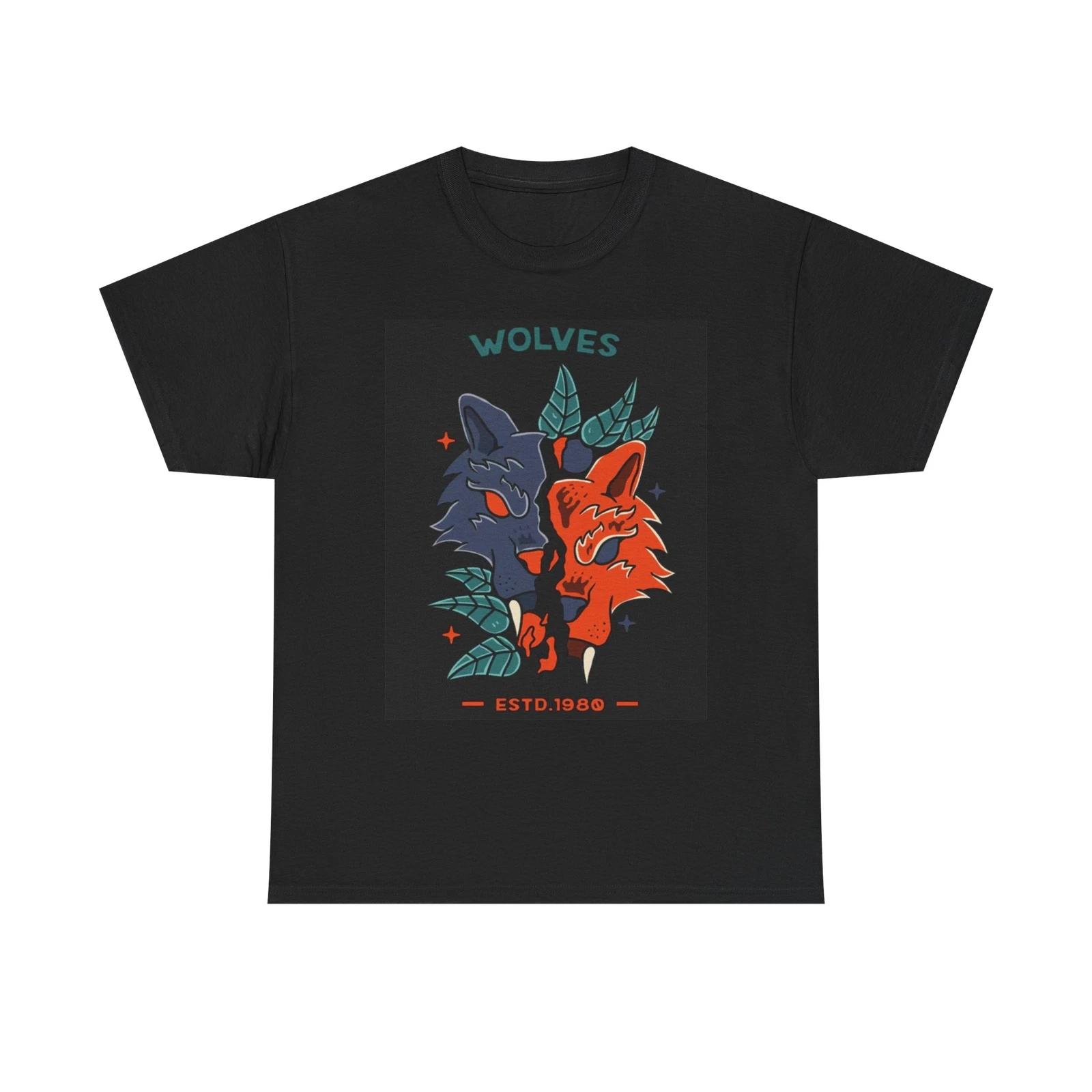 Men s and Women s T-shirts Wolves Graphic XS