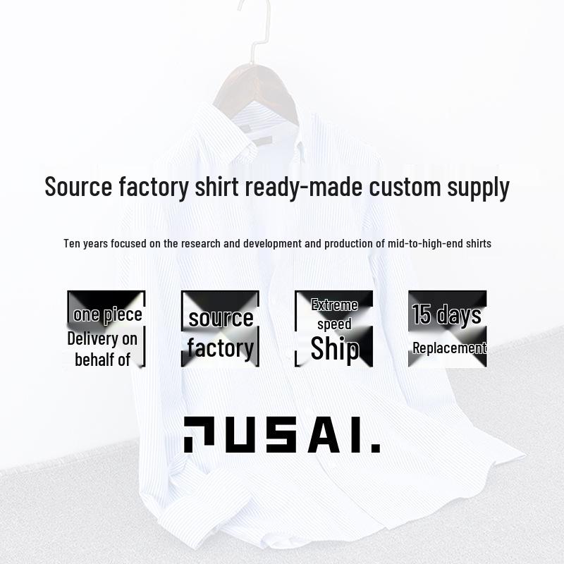 Men's Bamboo Fiber Summer Shirt - Breathable, Wrinkle-Resistant, Elastic, High-End Business Style