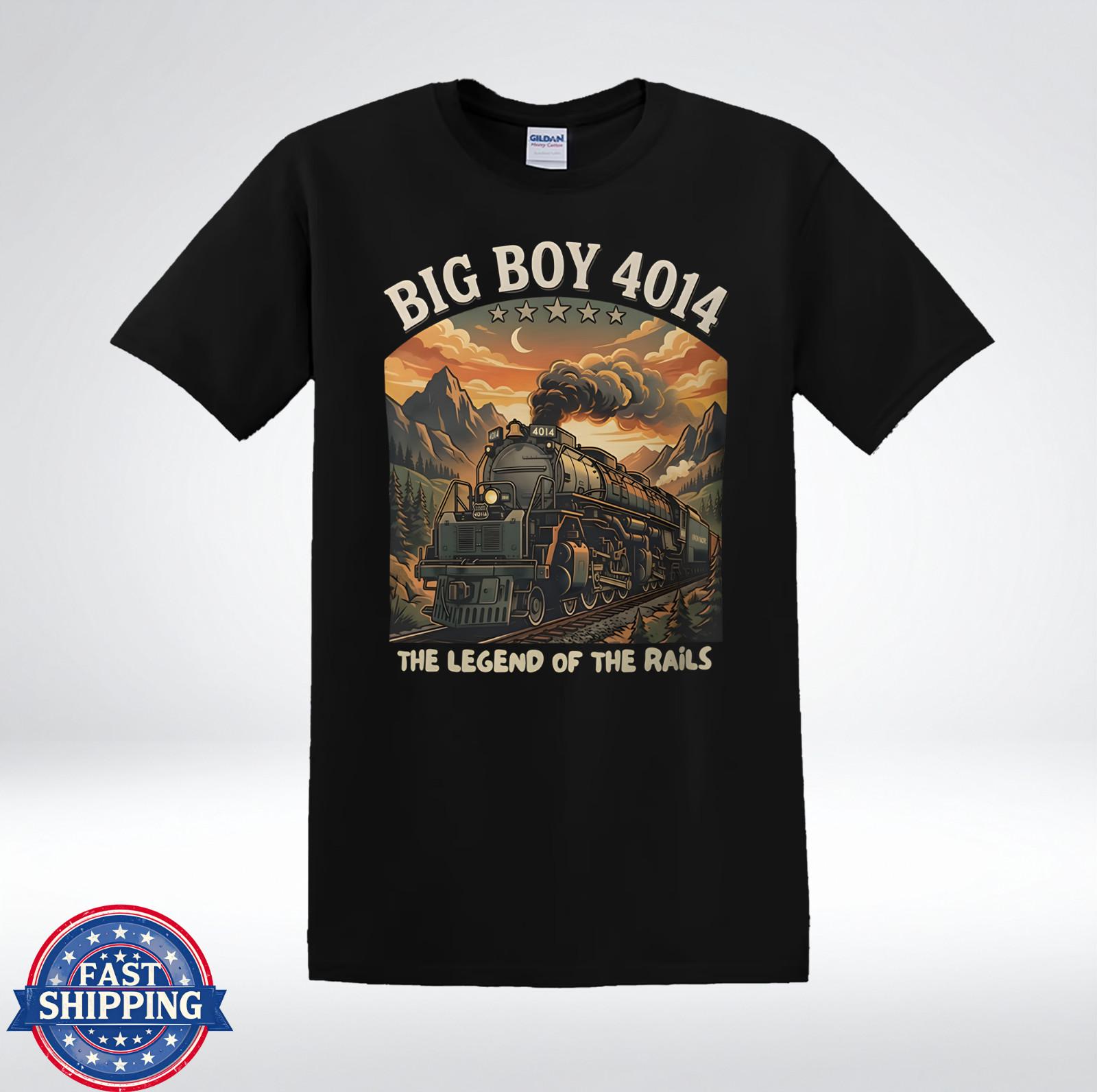 Футболка с изображением паровоза Big Boy 4014 «Легенда рельсов» XL