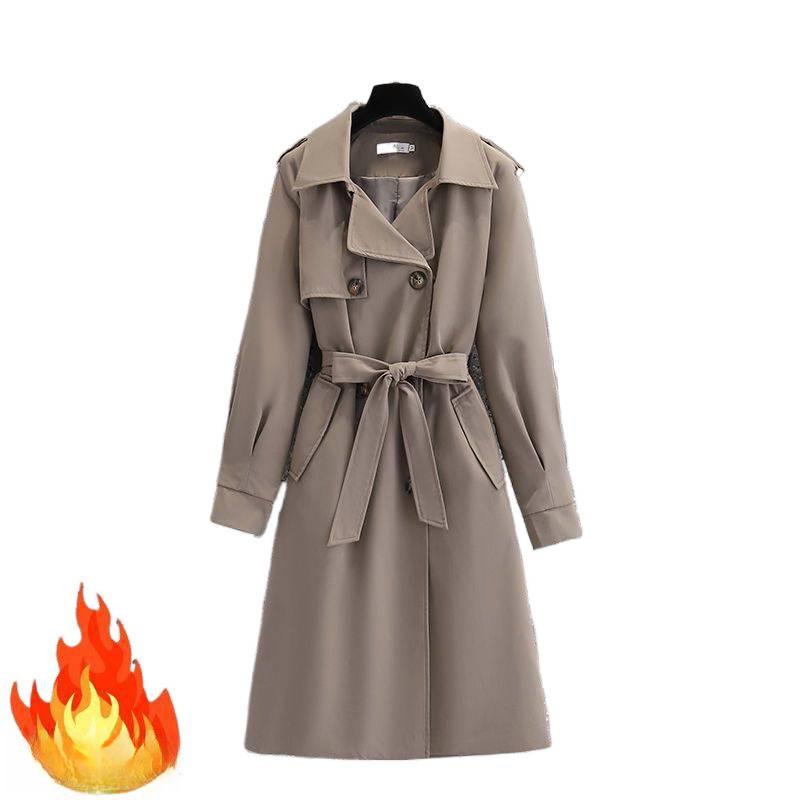 Jacke Damen Neu Herbst und Winter Mittel und Lang Kleines Temperament Beliebte Damenbekleidung Schlankmachend