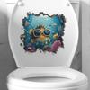 Cartoon Underwater World Small Fish Coral Water Plants Bathroom Toilet Home Beautification Stickers