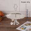 European-Style Double-Layer Cake Plate Display Rack ,Carved Flower Shape Metal Fruit Tray,Home Dessert Plate Wedding Decoration