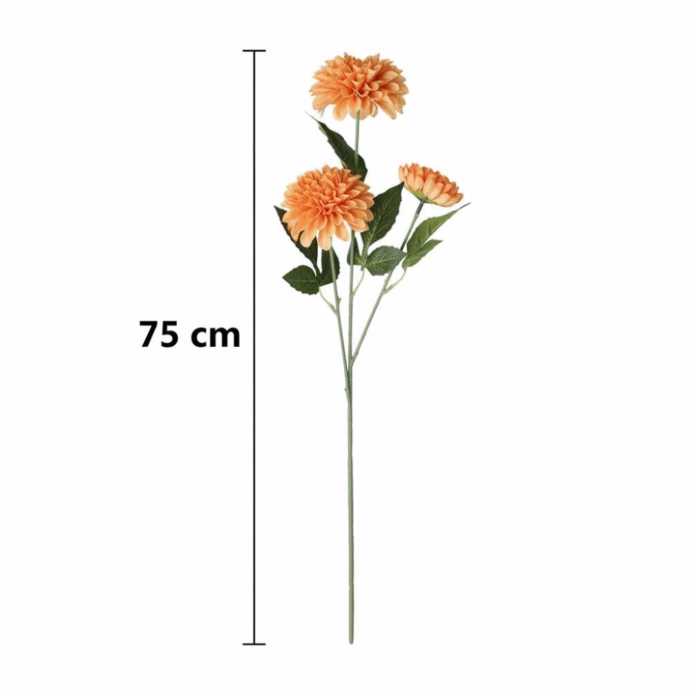 3 Heads Simulation Hydrangea Oil Painting Texture Autumn Daisy Style Artificial Flower Branch Studio Shooting Prop Long Branch