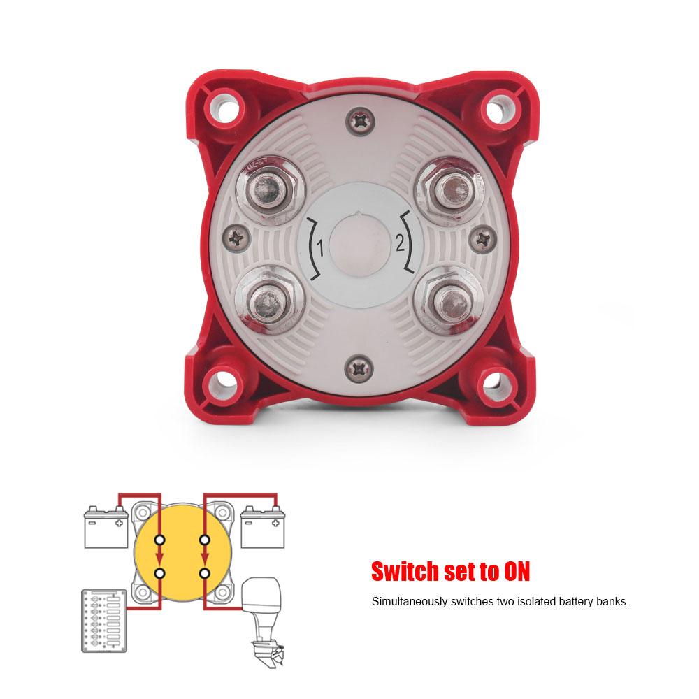 350 Amp E-Series Dual Circuit plus Battery Rotary Switch Isolators Disconnect 32V for Car Truck Ship RV Speedboat 5510E