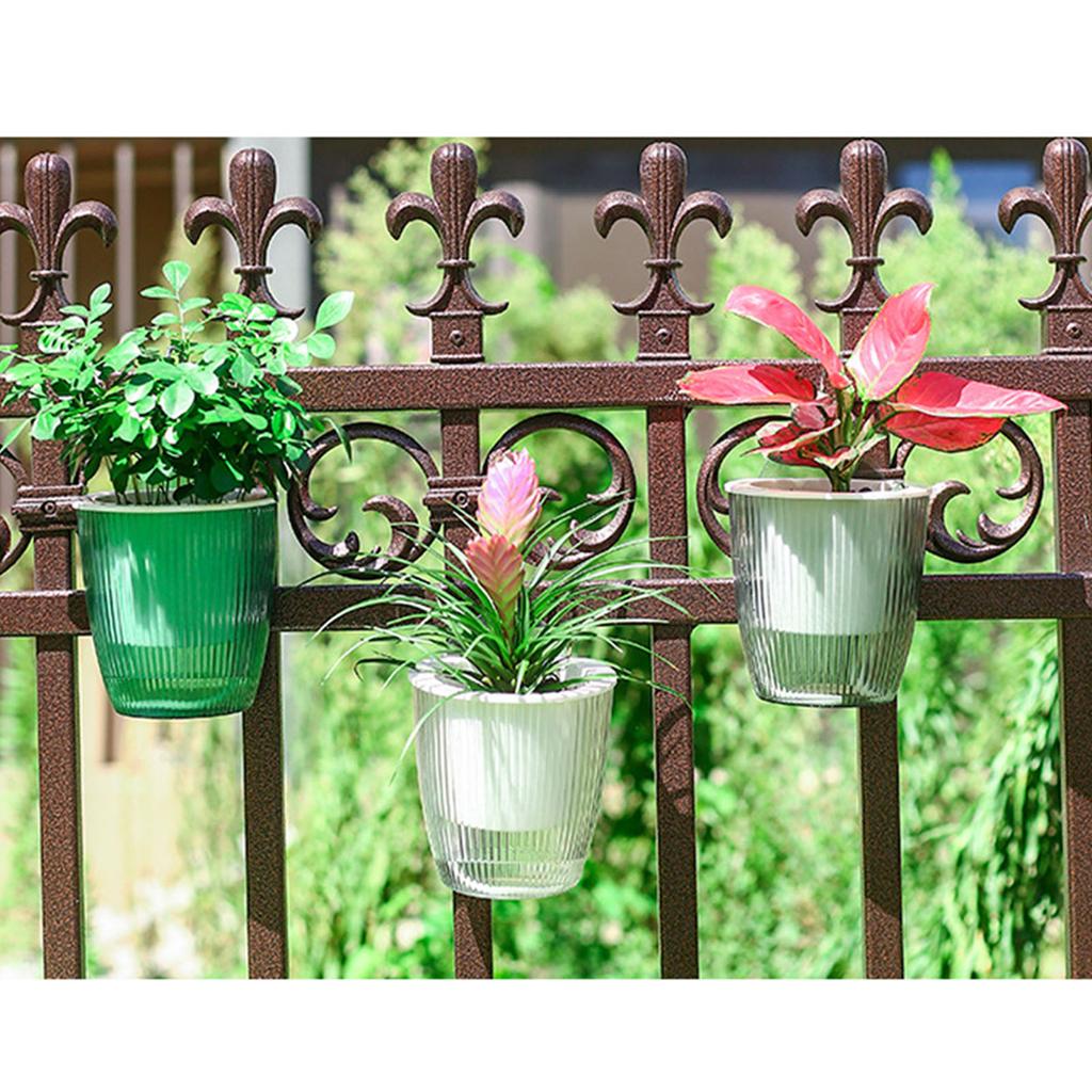 Selbstbewässernde Hängeblumentöpfe Wandmontierte Kunststoff-Topfpflanze Blumentopf Kreativer Hängepflanzgefäß Blumentopf Wanddekoration