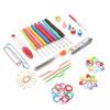 Ergonomic Crochet Hook Set with Crochet Knitting Accessories for Beginner Hobbyist Adult Knitting Crocheting Project