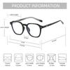 Men's and Women's Anti Blue Light Glasses - Square Women's Transparent Glasses for Daily Commuting