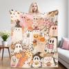 Halloween Ghost Nap Blanket,Flannel Blanket,Suitable For Sofas,Beds,Cars,Rooms,Offices,Camping,Exquisite Gift Blankets