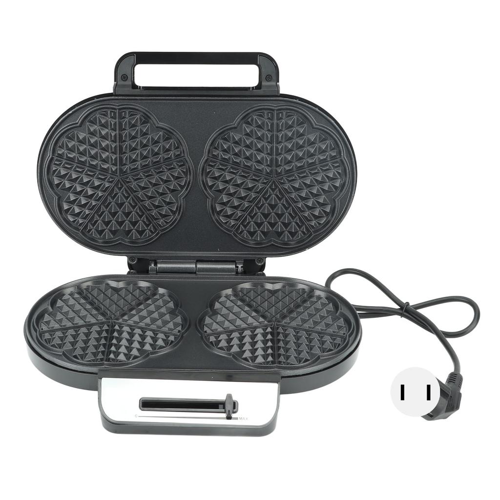 3 In 1 Waffle Maker Machine Adjustable Temperature Control Anti Stick Plate Tactile Handle for