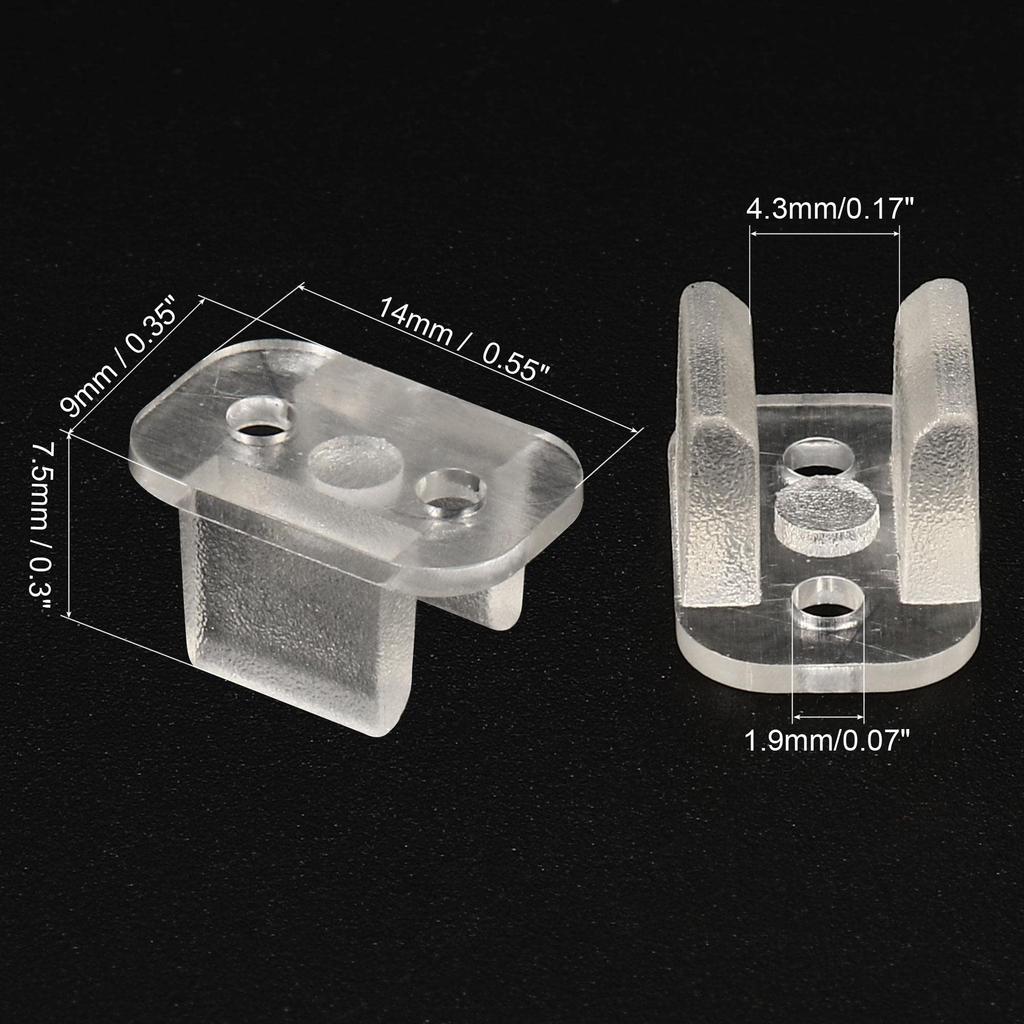 uxcell LED Neon Mounting Clamp Silicone for LED Neon Strip 5mm Pack of 80 Clips, Holders, Lights, Diameter,