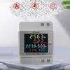 6IN1 DIN-Rail AC Volt Monitor Voltage Current Power Factor Meter LCD Display Guide Rail Power Tester Single Phase 100A 110V 220V