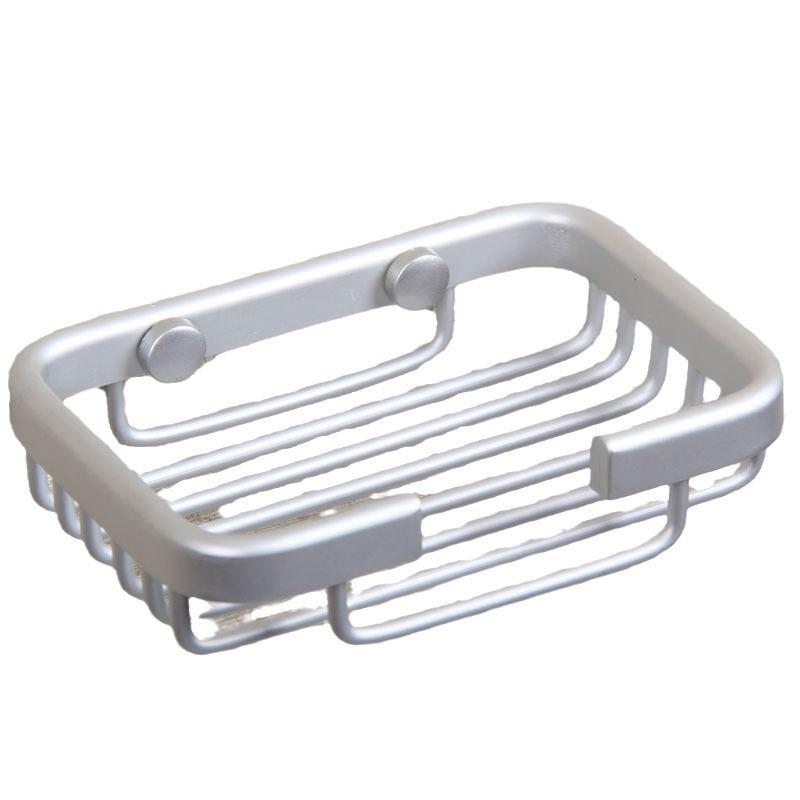 Sleek Aluminum Punch-Free Oval Soap Rack