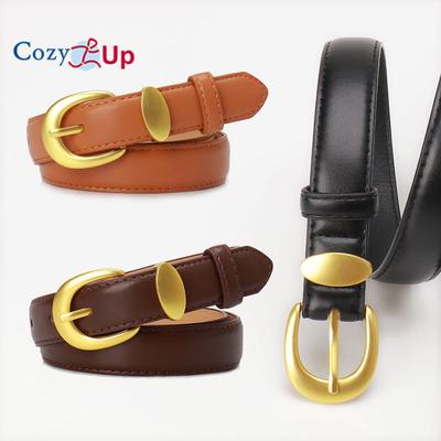 Leather Thin Belts for Women, Fashion Women's Skinny Belts Thin Ladies Belts for Jeans Dress Pants