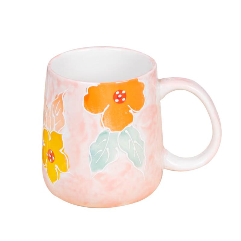 

Changbaosen Hand-painted Ceramic Mug with Lid and Spoon