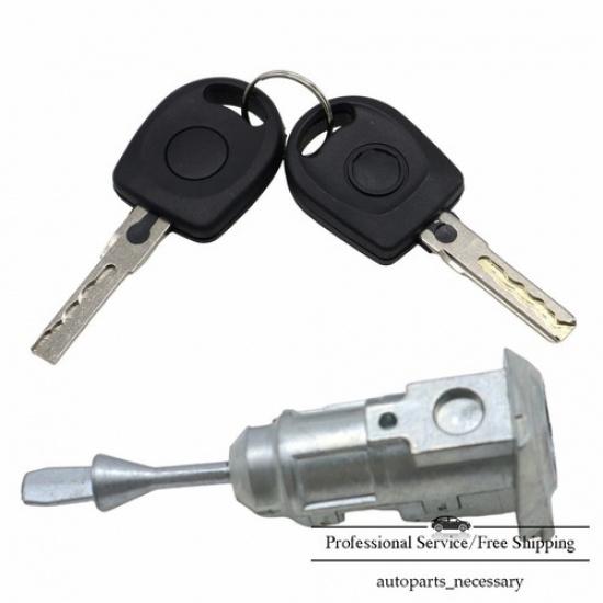 Front Left Driver Side Door Lock Cylinder With 2 Keys For 2012- VW Passat