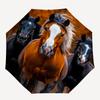 1pc Horses, Equine Automatic Open/Close Umbrella 8-Rib Strong Frame, Portable Travel Umbrella for Women & Men, Birthday Gift Parties, Everyday Use