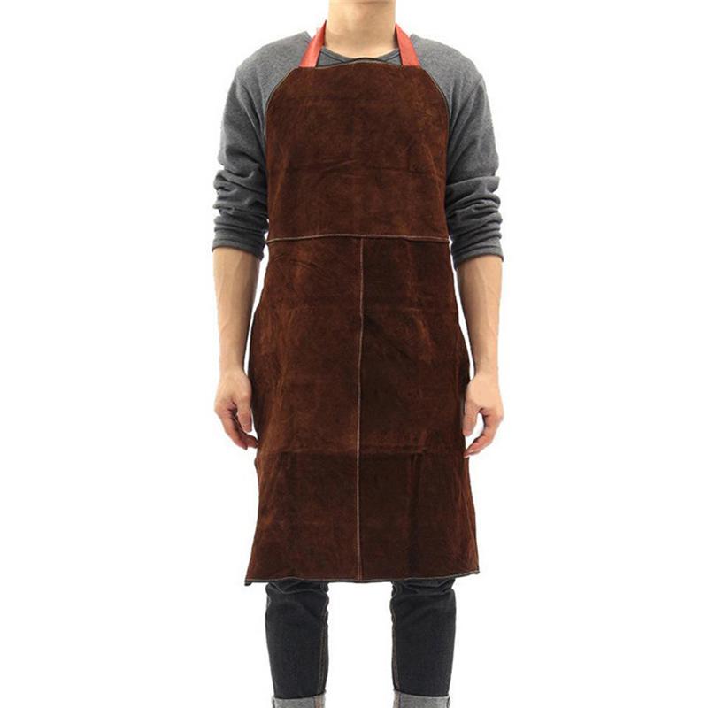 Welding Apron Leather Cowhide Welder Protect Cloths Carpenter Blacksmith Garden Working Apron Anti-scalding Apron