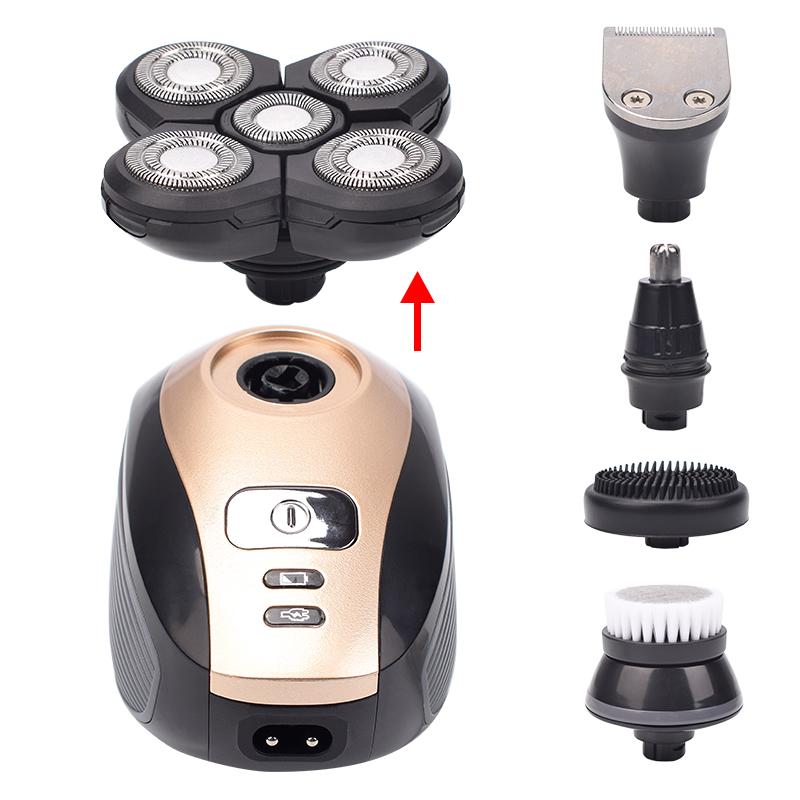 Portable Men's Five-Blade Electric Shaver Rechargeable USB Power Waterproof Beard Facial Razor Machine