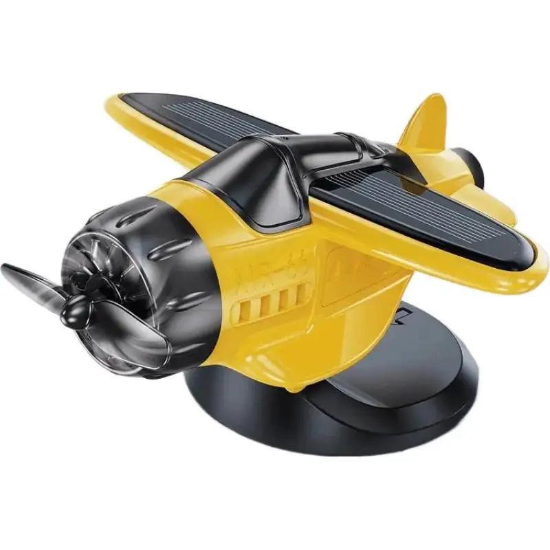 360° Car Solar Airplane Ornaments Car Center Powered Aircraft Interior Decor Ornaments Accessories Car Console A5t3