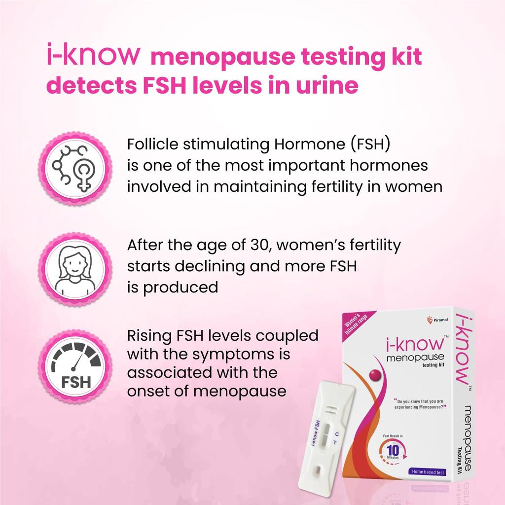 I-Know Menopausetestsett For Kvinner Hetetokter Nattsvette Humørsvingninger 3 Strips Hjemme Urintest