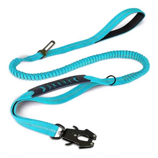 Heavy Duty Tactical Bungee Dog Leash Reflective No Pull Lead Rope