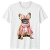 French Bulldog Dog Lover Watercolor Pink Unisexs TShirt French Bulldog Dog