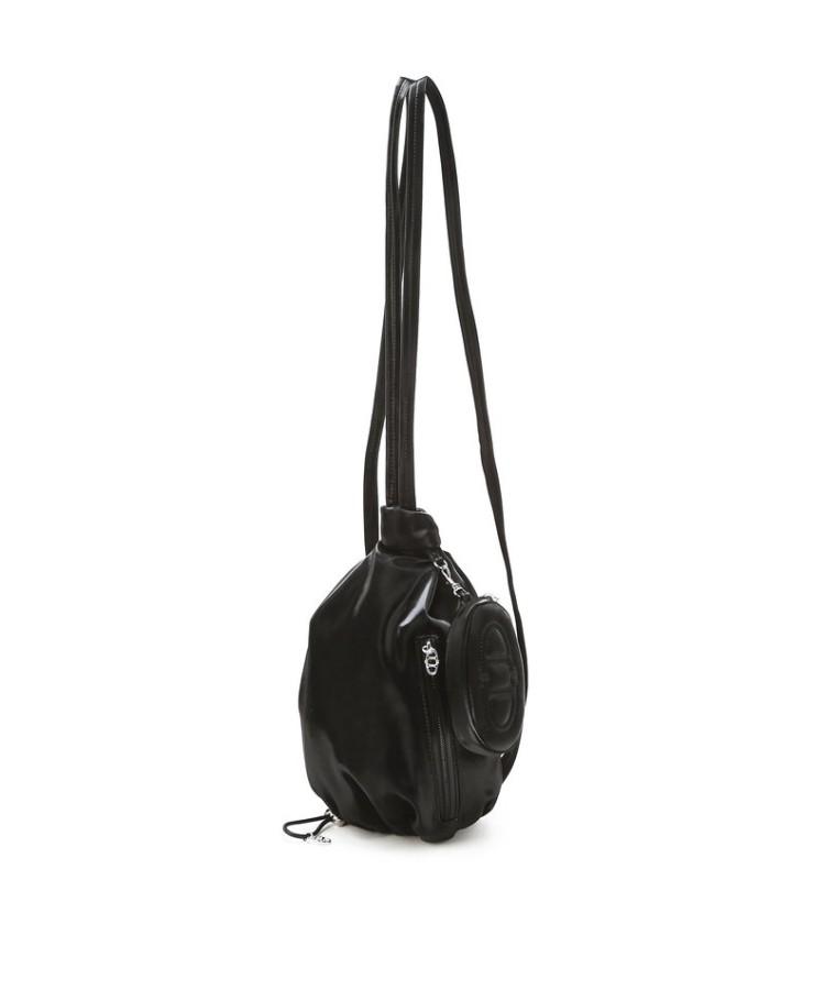 Athe Vanessabruno [Bonbon] Black Glossy Shoulder Bag & Backpack Mini Aaba6E140Bk
