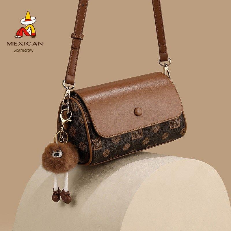 

Scarecrow Trendy Small Bags Retro Fashion Shoulder Messenger Bag Trendy Baguette Bag 2025 K-style New Arrival Best Selling Brown