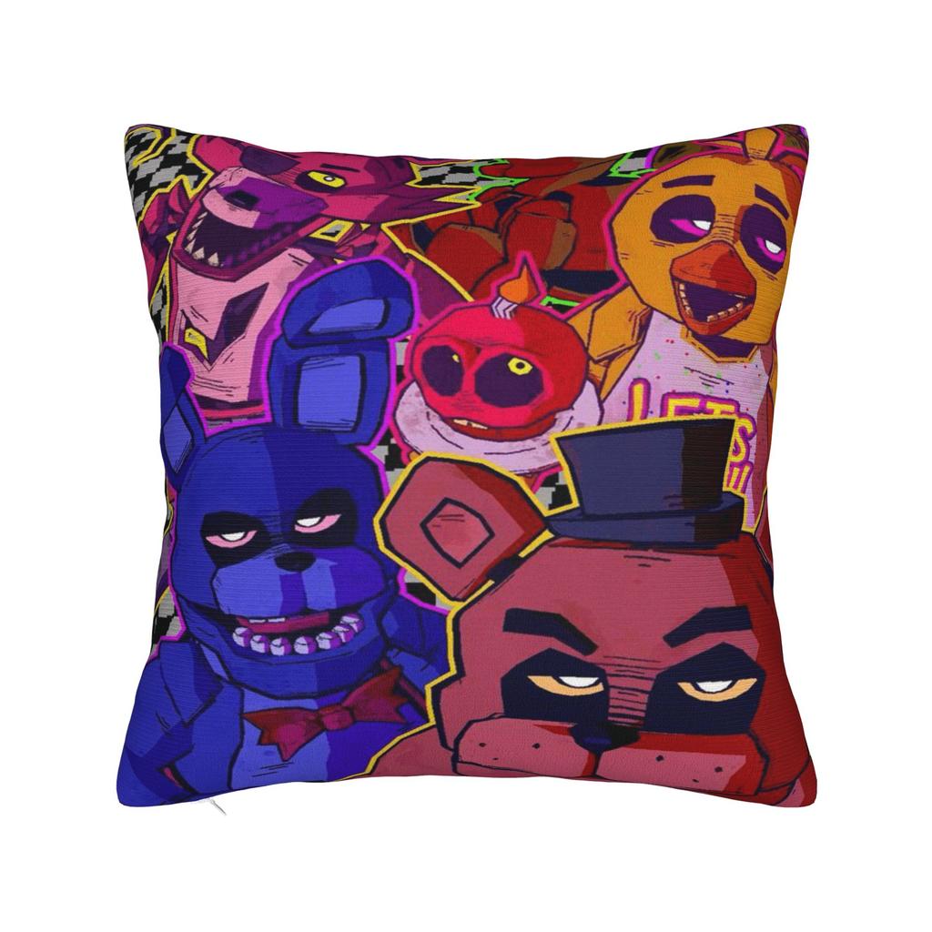 FNAFs Pillowcases Horror Game Morden Pillow Case For Living Room Chair Comfy Pillow Cover