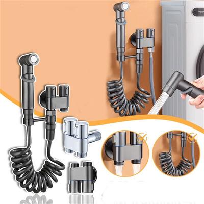 Handheld Bidet Sprayer Set with Adjustable Water Pressure and Dual Outlets