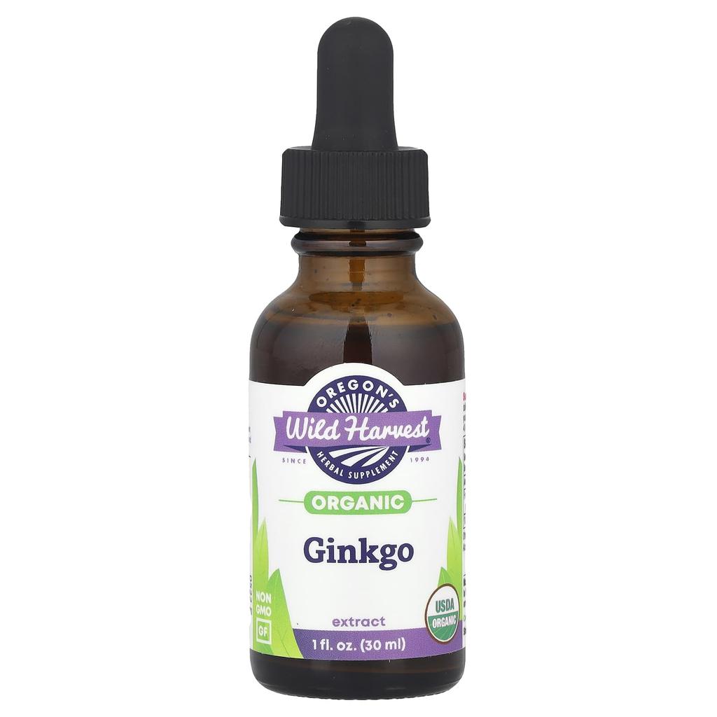 Oregon'S Wild Harvest, Organic Ginkgo Biloba Extract, 30 mL (1 Fl Oz) (1,000 Mg Per Serving)
