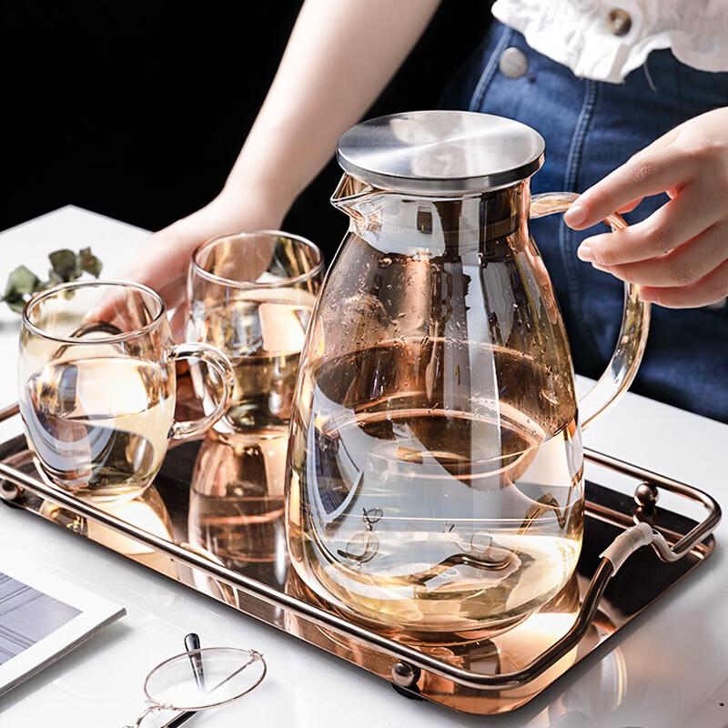 

Amber High Borosilicate Glass Teapot Pitcher 1800ml