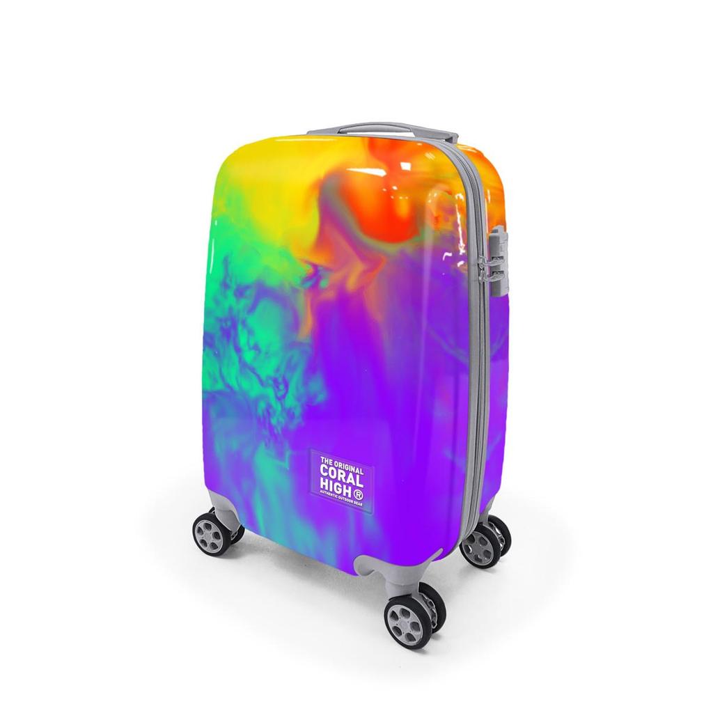 coral high Bunt gemusterter Handgepäckkoffer (50cm) 16536