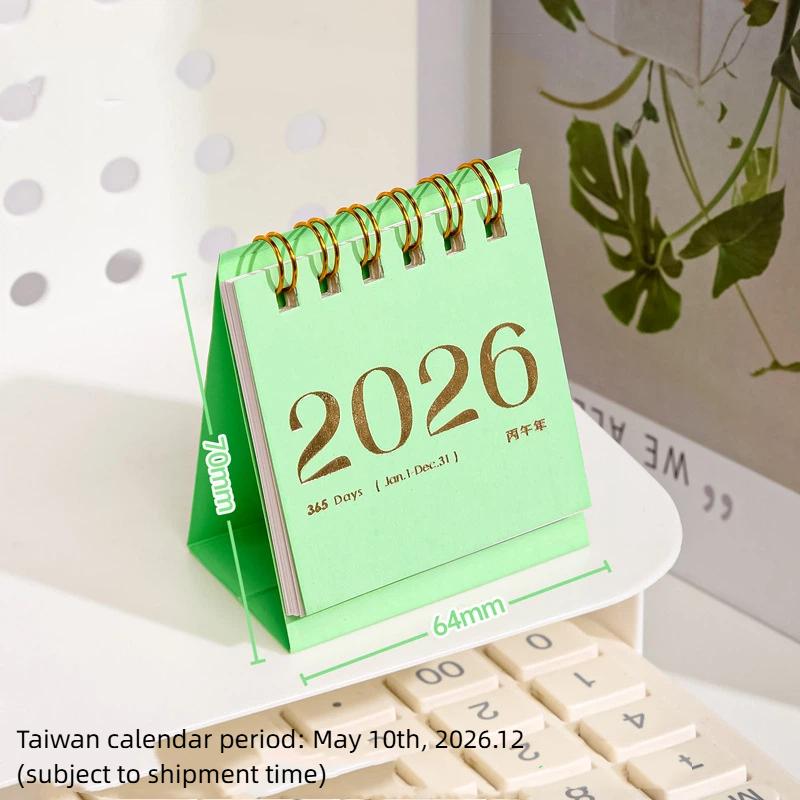 2026 Mini Calendar Mic de Birou Ornament de Birou Calendar Carte Planificator Creativ Simplu Papetărie de Birou Cadouri de Anul Nou