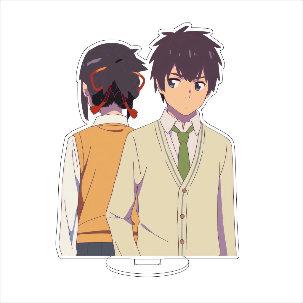 16CM Anime Your Name Cosplay Acrylic Stand Ornaments Okudera Miki Natori Sayaka Tachibana Taki Figure Stand Halloween Gifts