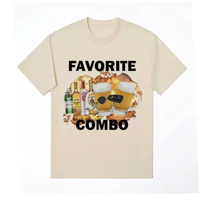 Fun Favorite Combination Meme T-shirt Women's Highquality Tshirt Fashionable Short Sleeved Tshirt Oversized Top