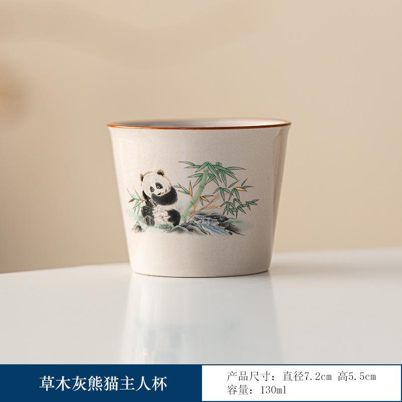 Ceramic Mug with Lid Large Capacity Tea Thermos for Home Office Hand Warmer 501-600ml