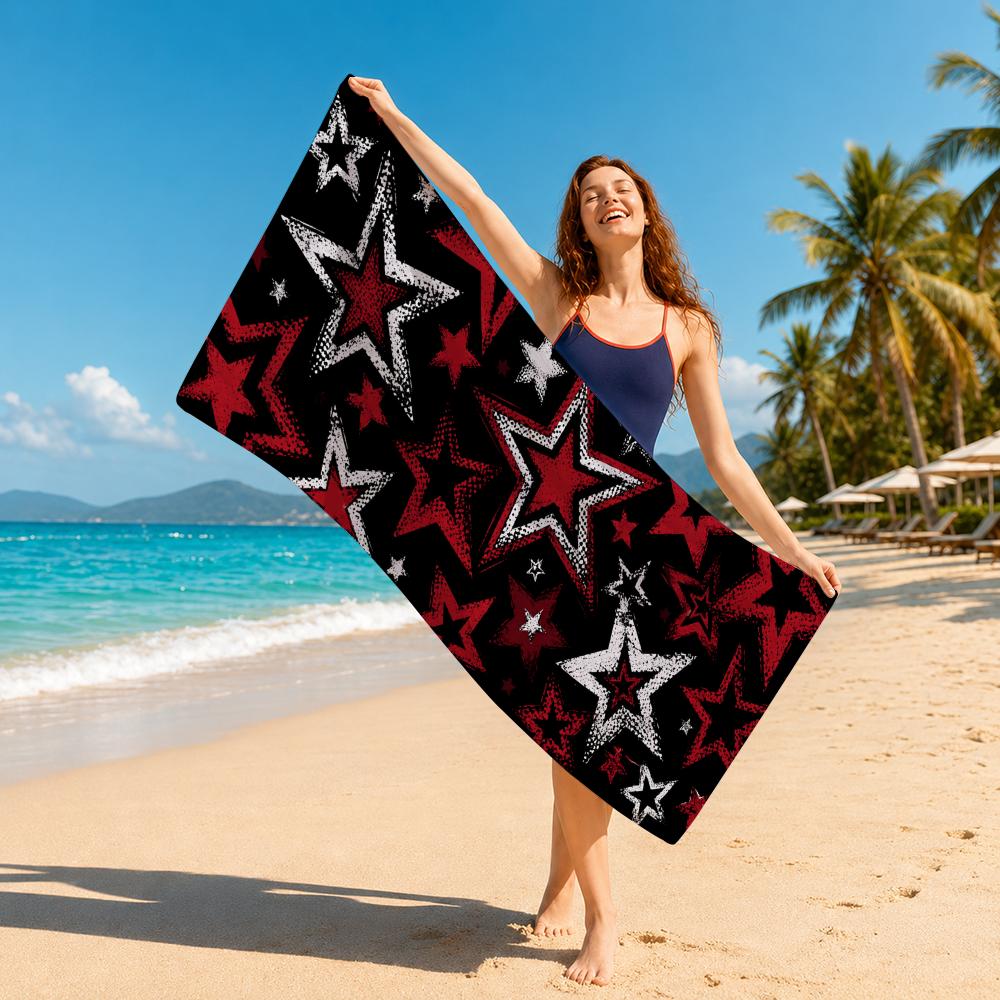 American Stars Towel Beach Blanket Towel  For Travel Gym Shower Luxury Lightweight Camping Pool  Tropical Cute