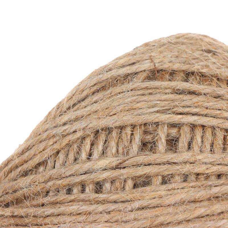 Durable Burlap Jute Rope 2-5mm Thick 1/200M Long Non-Toxic Twine for DIY Gift Wrapping Gardening Cat Tree Building