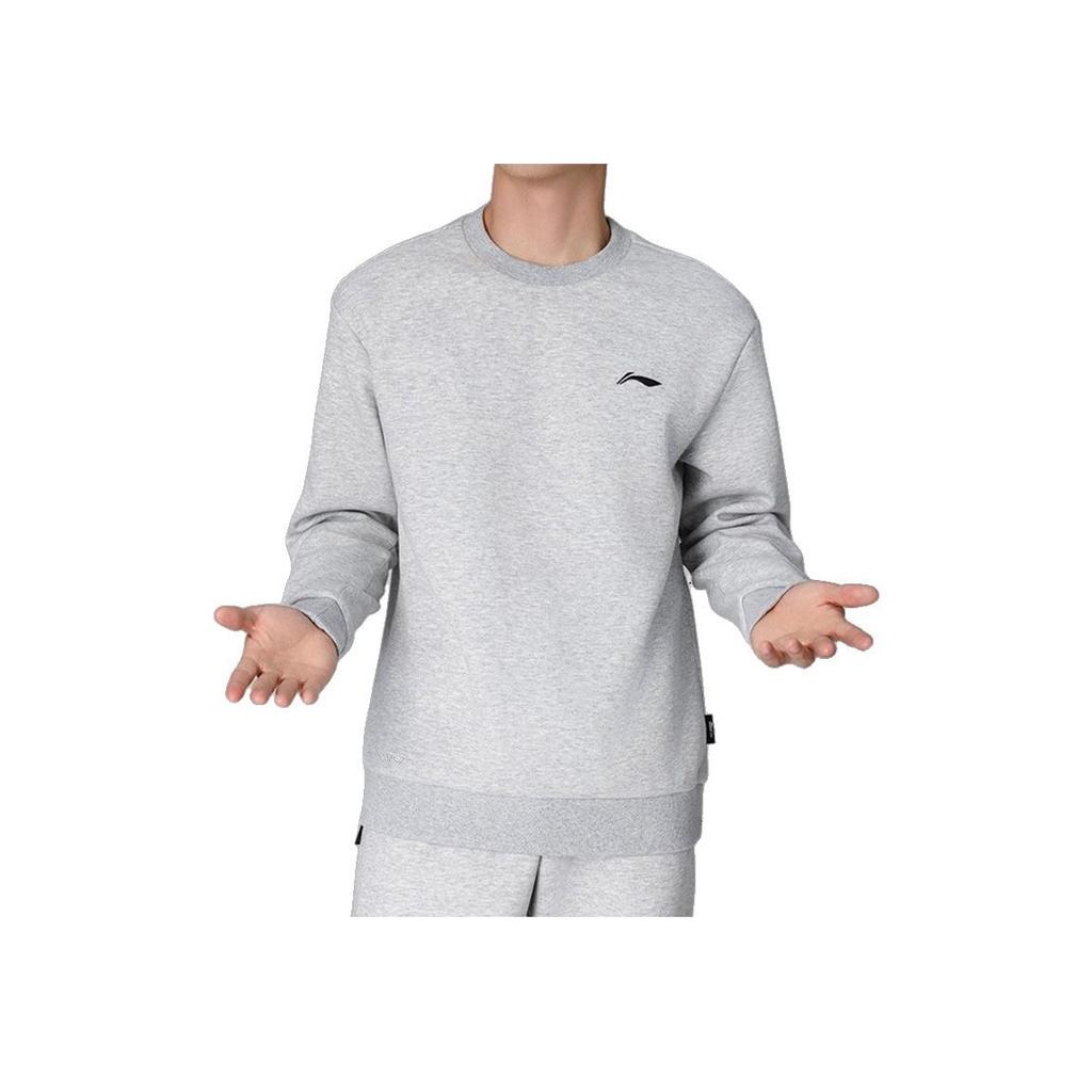 Li-Ning Gruba Koszulka Kulturalna z Okrągłym Dekoltem Luźny Pulower Ciepła Polarowa Bluza Męska Bluza AWDVP89-2