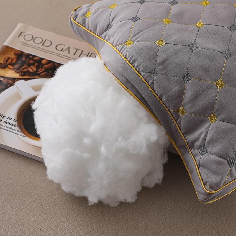 Pair of 48x74 Cervical Spine Support Pillows with Pillowcases for Home or Dorm