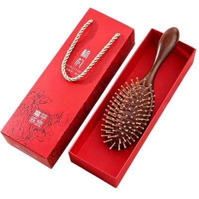 Sandalwood Air Cushion Massage Comb Set with Exquisite Gift Box for Women