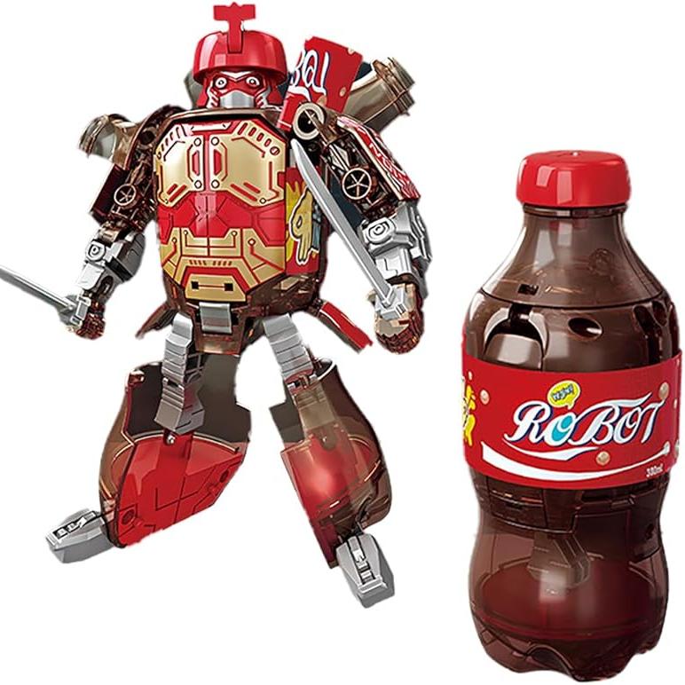 Transforming Robot Toys Beverage Bottles Deformation Robot Toys for Kids Gift Birthday Christmas Choice for Boyfriend