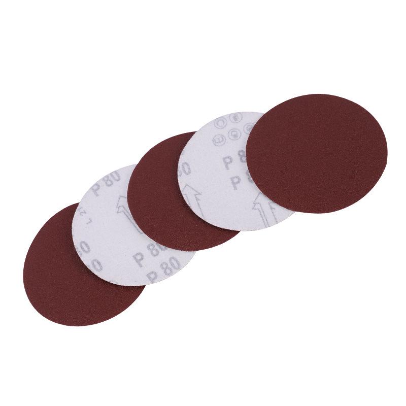 Red Flocked Sandpaper Discs for Metal and Wood Polishing