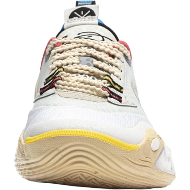 Li Ning Comfortable Sports Non-Slip Breathable Low-Top Basketball Shoes Kids Sneakers White YKBU032-3