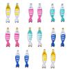 20pcs Stainless Steel Colorful Enamel Fish Charms Pendant Base DIY Ocean Necklace Earrings Jewelry Making Accessories Findings