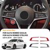 Steering Wheel Button Trim Frame Stickers For Alfa Romeo Giulia 2016-2019 For Stelvio 2017-2019 Stelvio Car Interior Accessories