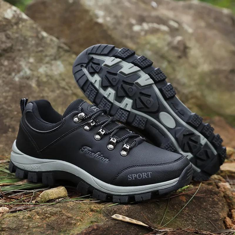 Men's Waterproof Outdoor Climbing Shoes Men Fashion Casual Lace Up Sport Shoes Man Sneakers Comfortable Walking Shoes