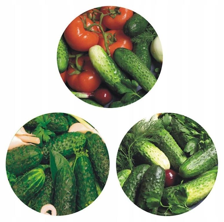 Cucumber Motif Lids for Preserve Jars, 4-Closure